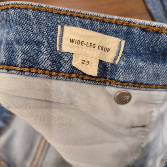 🖤 MADEWELL Wide Leg Crop! Hi-Rise raw hem jeans - Picture 7 of 9